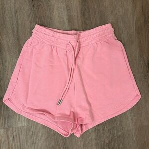 Pink sweat shorts
